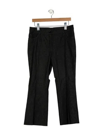 Pre-owned Akris Punto Mid-rise Wide Leg Jeans In Black