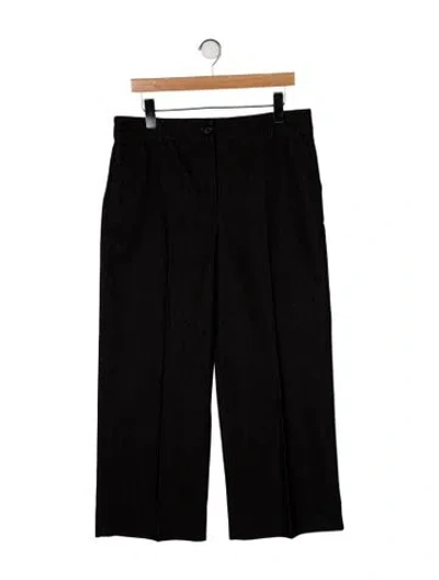 Pre-owned Akris Punto Mid-rise Wide Leg Jeans In Black