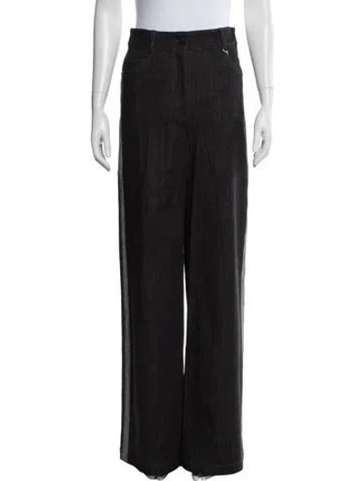 Pre-owned Akris Punto Mid-rise Wide Leg Jeans In Gray