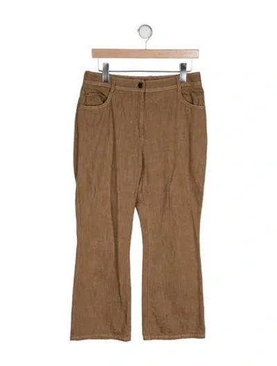 Pre-owned Akris Punto Mid-rise Wide Leg Jeans In Neutral