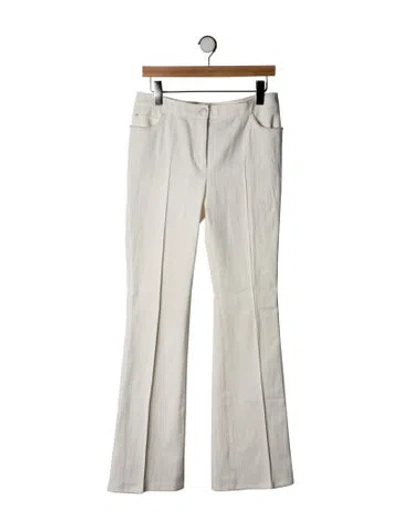 Pre-owned Akris Punto Mid-rise Wide Leg Jeans In Neutral