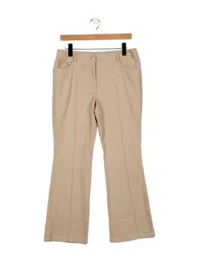Pre-owned Akris Punto Mid-rise Wide Leg Jeans In Neutral