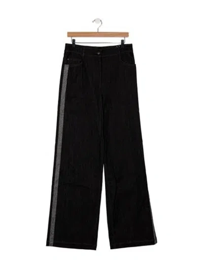 Pre-owned Akris Punto Mid-rise Wide Leg Jeans W/ Tags In Black