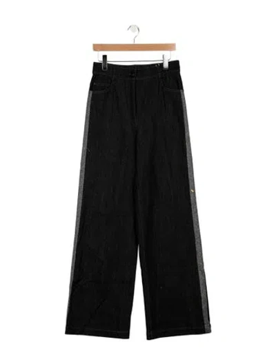 Pre-owned Akris Punto Mid-rise Wide Leg Jeans W/ Tags In Black