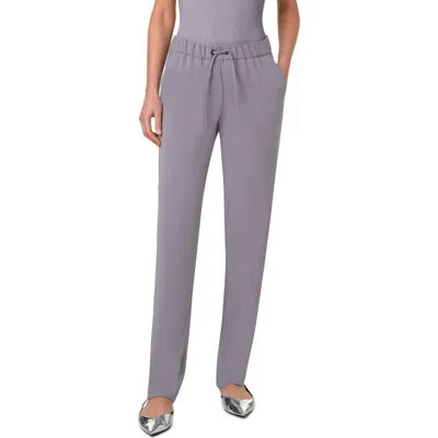 Akris Punto Mike Split Hem Crepe Drawstring Pants In Tin