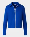 Akris Punto Milano Knit Zip Cardigan In Royal