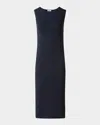 Akris Punto Sleeveless Stretch Virgin Wool Tube Dress In Black