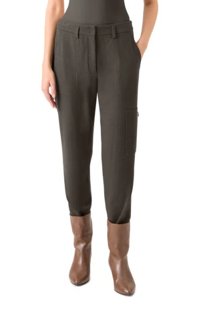 Akris Punto Milla Slim Fit Wool Cargo Pants In Brown