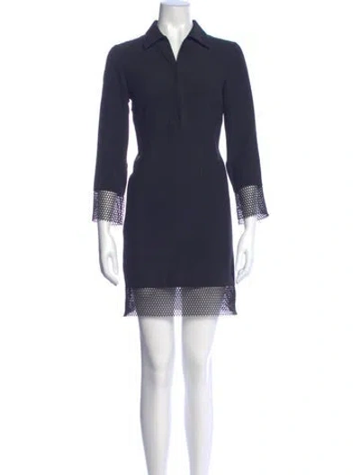 Pre-owned Akris Punto Mini Dress In Blue