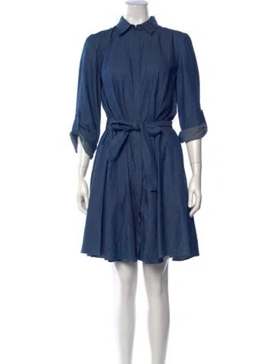 Pre-owned Akris Punto Mini Dress In Blue