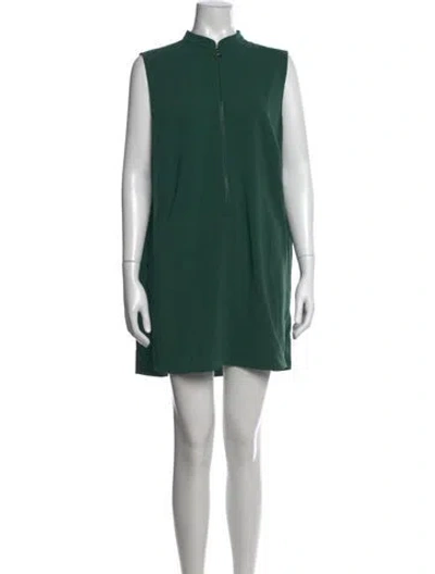 Pre-owned Akris Punto Mini Dress In Green