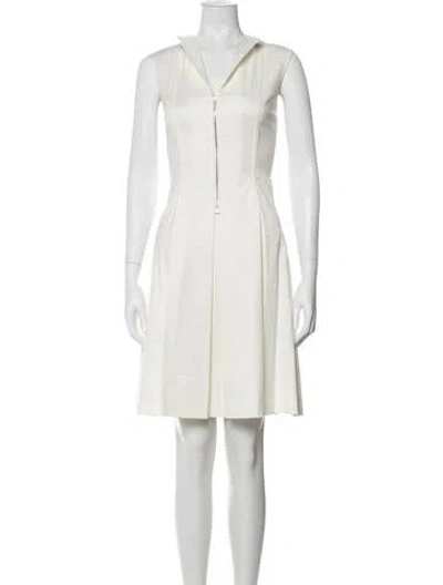 Pre-owned Akris Punto Mini Dress In Neutral