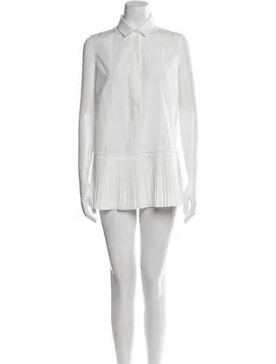 Pre-owned Akris Punto Mini Dress In White
