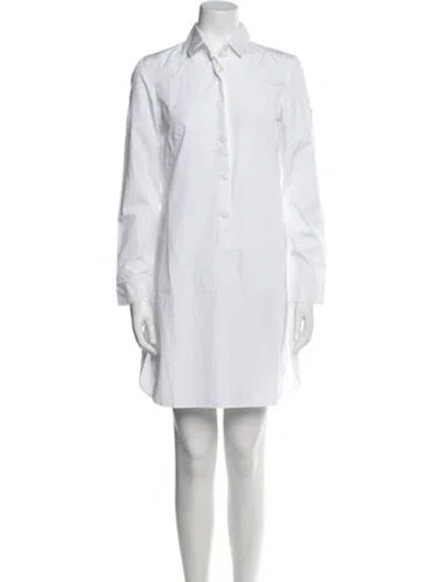 Pre-owned Akris Punto Mini Dress In White