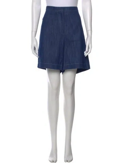 Pre-owned Akris Punto Mini Shorts W/ Tags In Blue