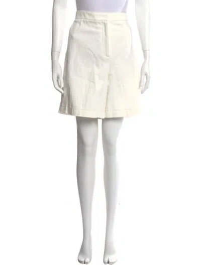 Pre-owned Akris Punto Mini Shorts In White