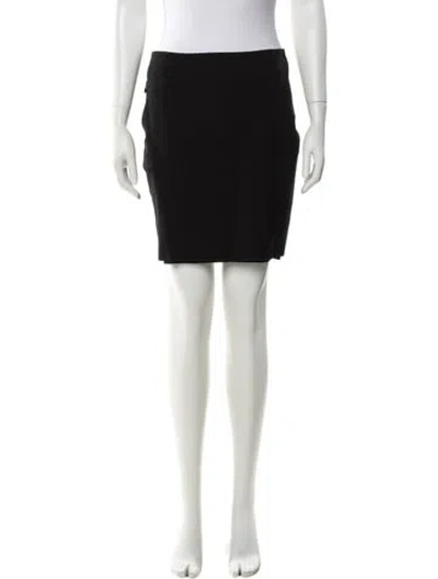 Pre-owned Akris Punto Mini Skirt In Black
