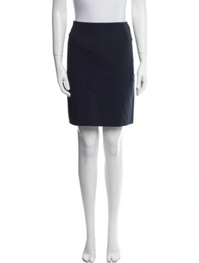 Pre-owned Akris Punto Mini Skirt In Blue