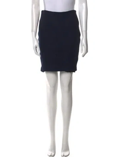 Pre-owned Akris Punto Mini Skirt In Blue