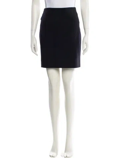 Pre-owned Akris Punto Mini Skirt In Blue