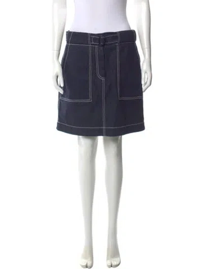Pre-owned Akris Punto Mini Skirt In Blue
