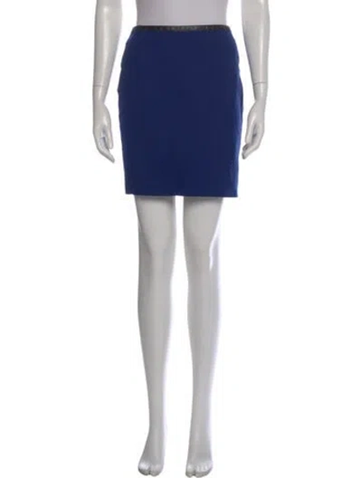 Pre-owned Akris Punto Mini Skirt In Blue