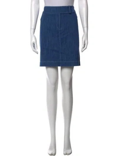 Pre-owned Akris Punto Mini Skirt In Blue