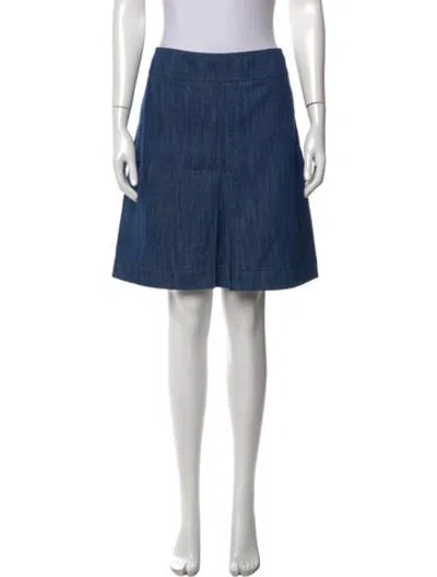 Pre-owned Akris Punto Mini Skirt In Blue