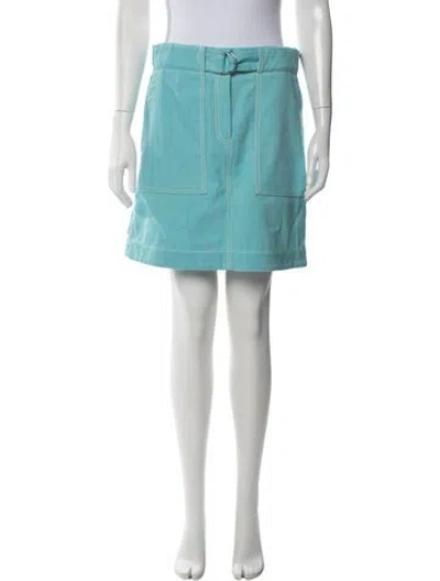 Pre-owned Akris Punto Mini Skirt In Blue/pink