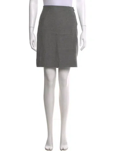 Pre-owned Akris Punto Mini Skirt In Gray