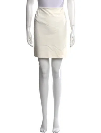 Pre-owned Akris Punto Mini Skirt In Neutral