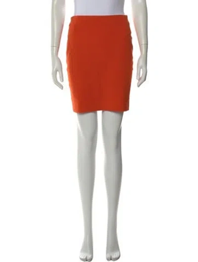 Pre-owned Akris Punto Mini Skirt In Orange