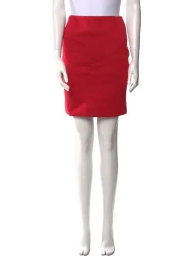 Pre-owned Akris Punto Mini Skirt In Red