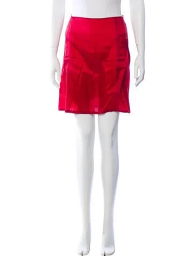 Pre-owned Akris Punto Mini Skirt In Red