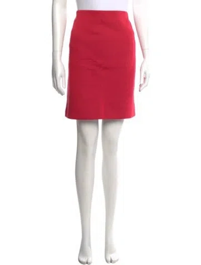 Pre-owned Akris Punto Mini Skirt In Red