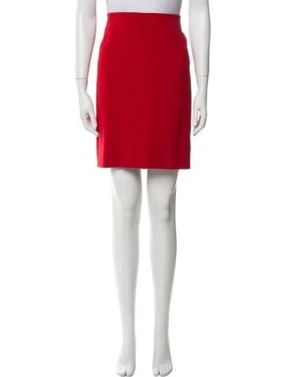 Pre-owned Akris Punto Mini Skirt In Red