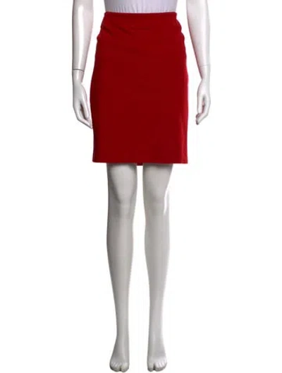 Pre-owned Akris Punto Mini Skirt In Red