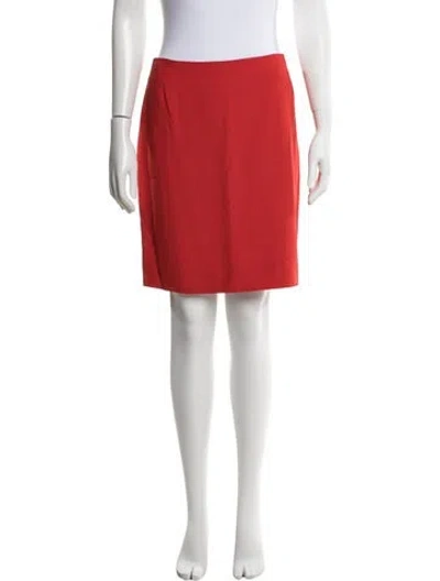 Pre-owned Akris Punto Mini Skirt In Red