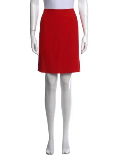 Pre-owned Akris Punto Mini Skirt W/ Tags In Red