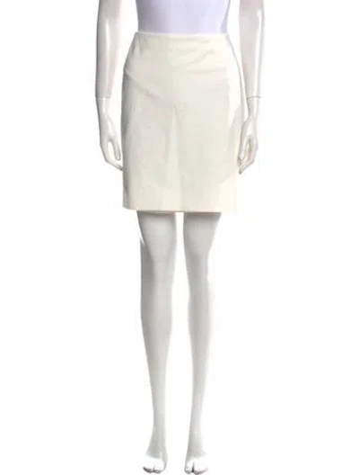 Pre-owned Akris Punto Mini Skirt In White