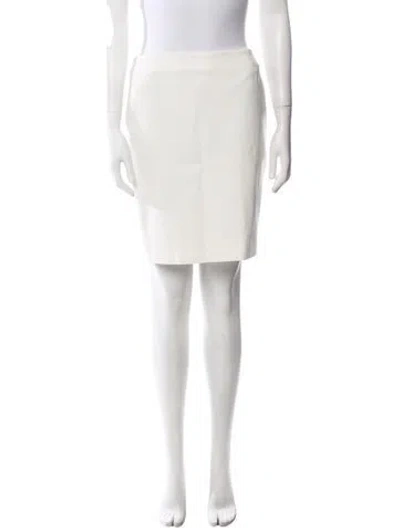 Pre-owned Akris Punto Mini Skirt In White