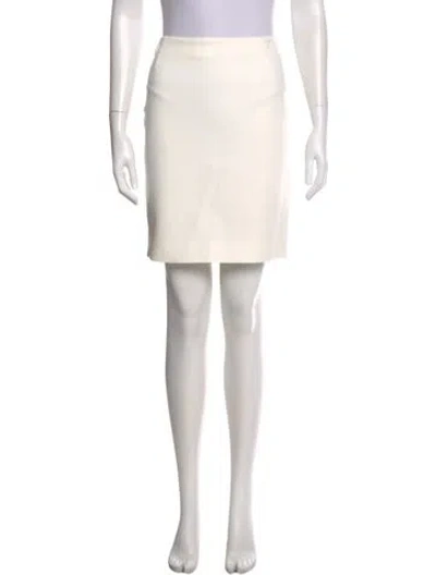 Pre-owned Akris Punto Mini Skirt In White