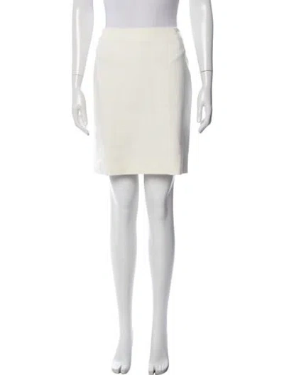 Pre-owned Akris Punto Mini Skirt In White