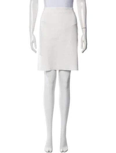 Pre-owned Akris Punto Mini Skirt In White