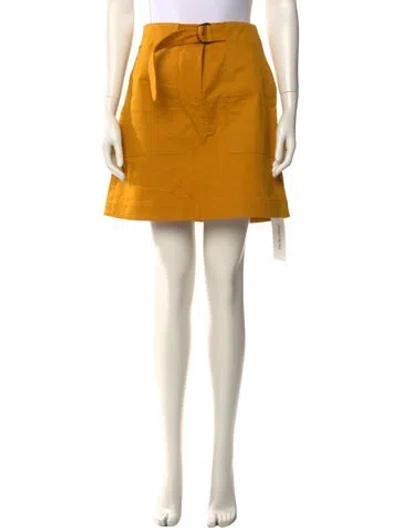 Pre-owned Akris Punto Mini Skirt In Yellow