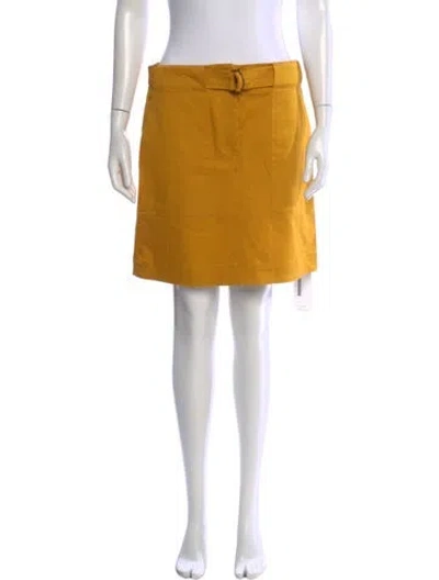 Pre-owned Akris Punto Mini Skirt In Yellow