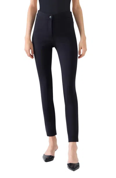 Akris Punto Mitch Slim Stretch Jersey Crop Pants In Black