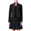 Akris Punto Mixed Media Crop Jacket In Black