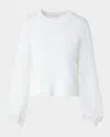 Akris Punto Mixed-media Daisy Guipure Blouson-sleeve Knit Sweater