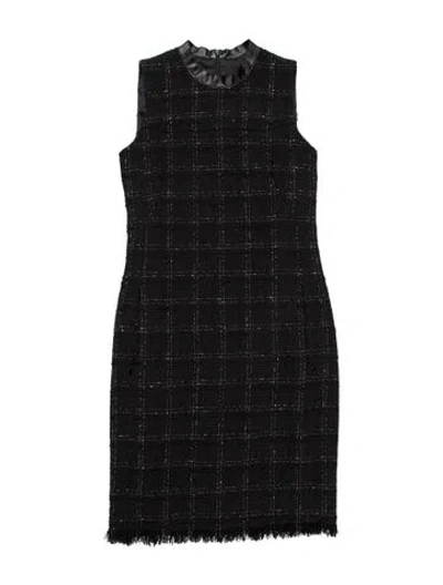 Pre-owned Akris Punto Mock Neck Knee-length Dress In Black